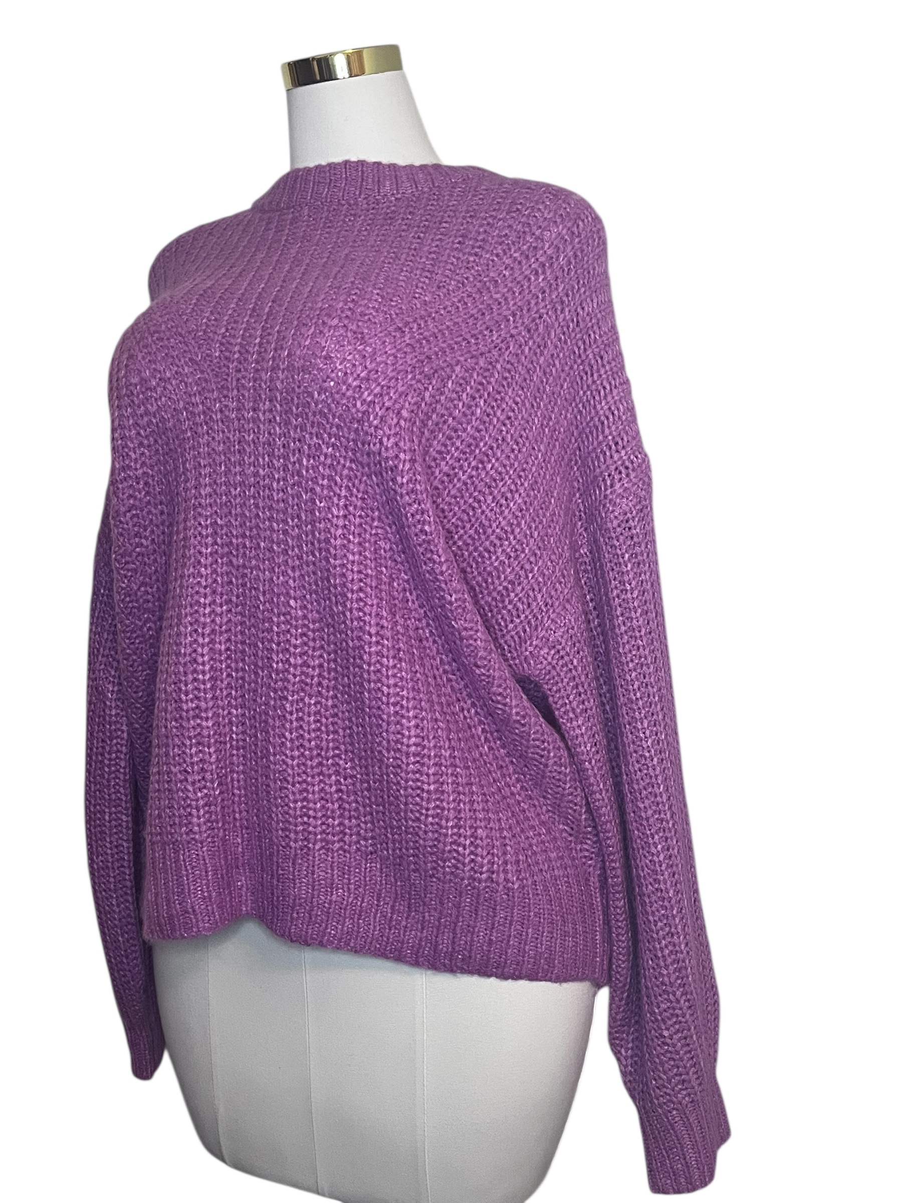 New with Tag-a new day Women's Cowl Neck Sweater - Purple