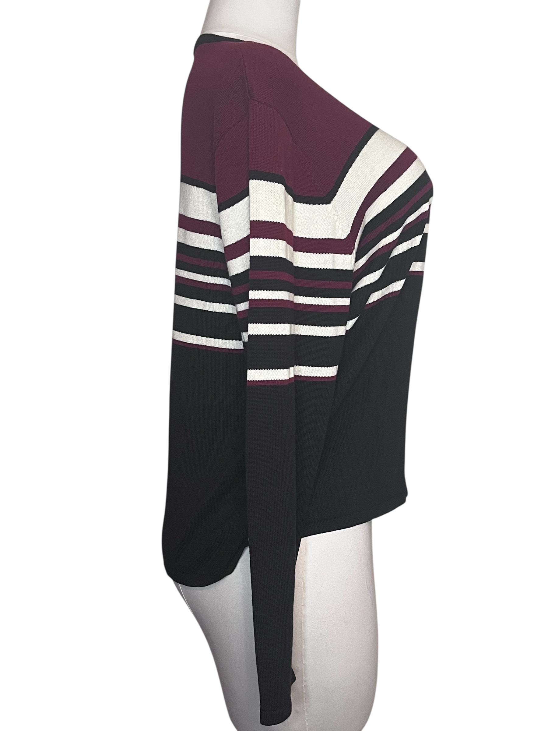 Dress Barn -Striped Button-Up Cardigan-XL