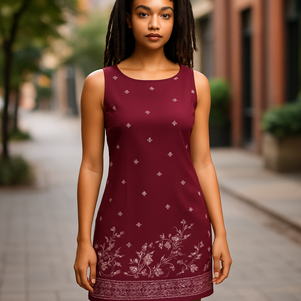CDC -Elegant Maroon Dress ( size 10)
