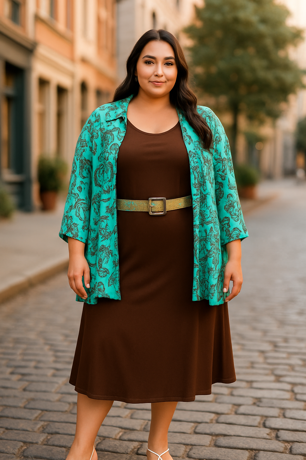 Turquoise Paisley Blouse(size 2x)