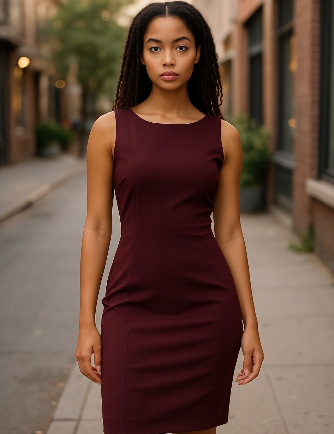 Sold-New With Tag- Sleeveless Burgundy Dress (size 6)