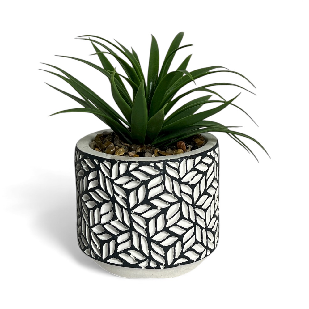 Artificial Succulent Plant in Patterned Pot