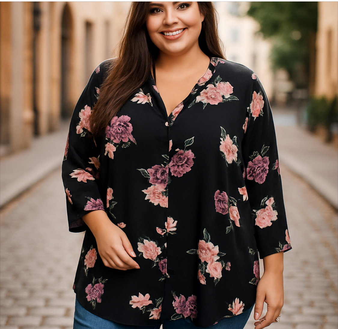Torrid -Floral Button-Up Blouse (size 3x)