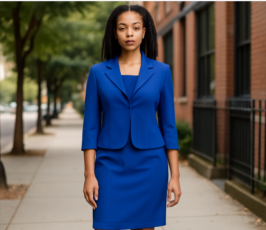 Due per Due Veste-Women's Blue Suit Set