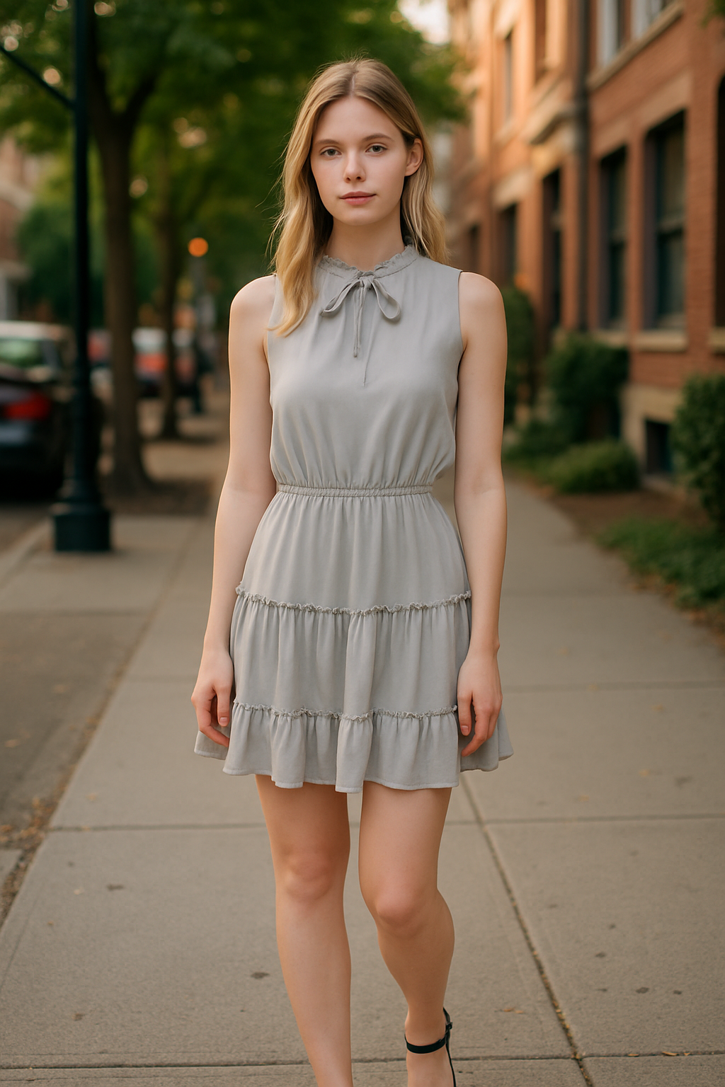 Grey Sleeveless Dress (size M)