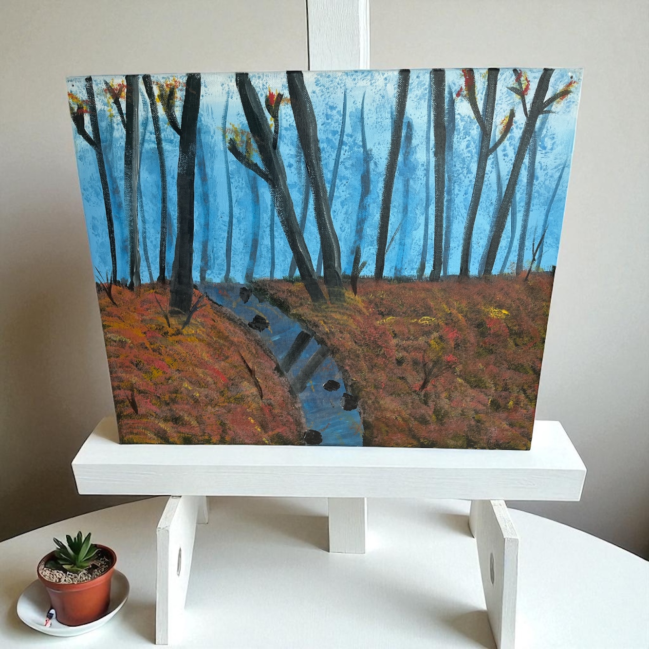 Forest Stream Painting