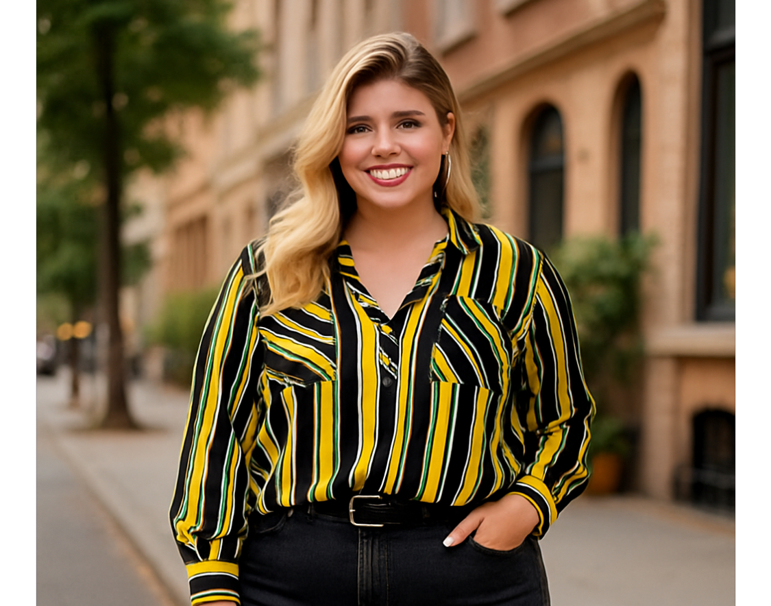 Torrid -Women's Striped Blouse (1x)