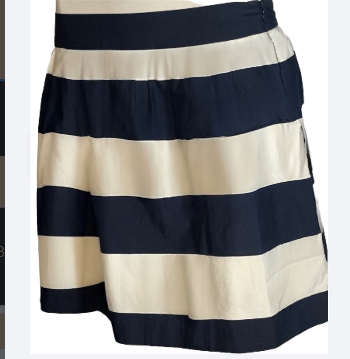 Banana Republic- Striped Skater Skirt (10p)
