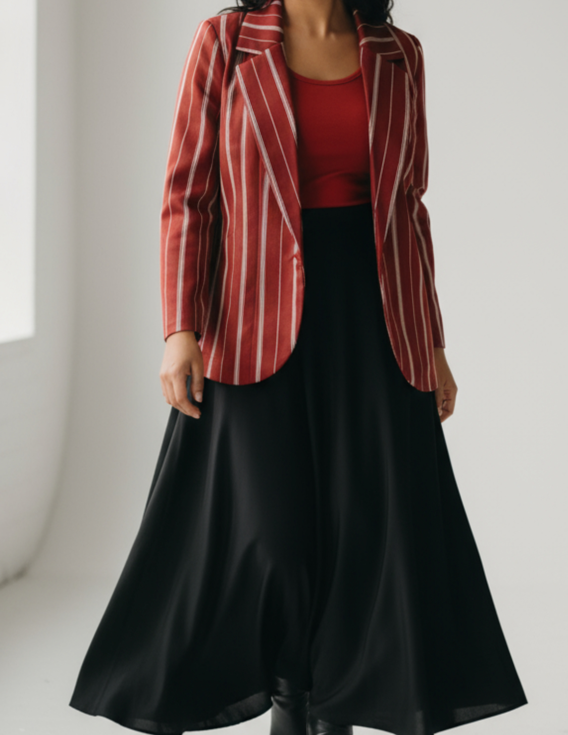 Allegra - Striped Red Blazer (size M)