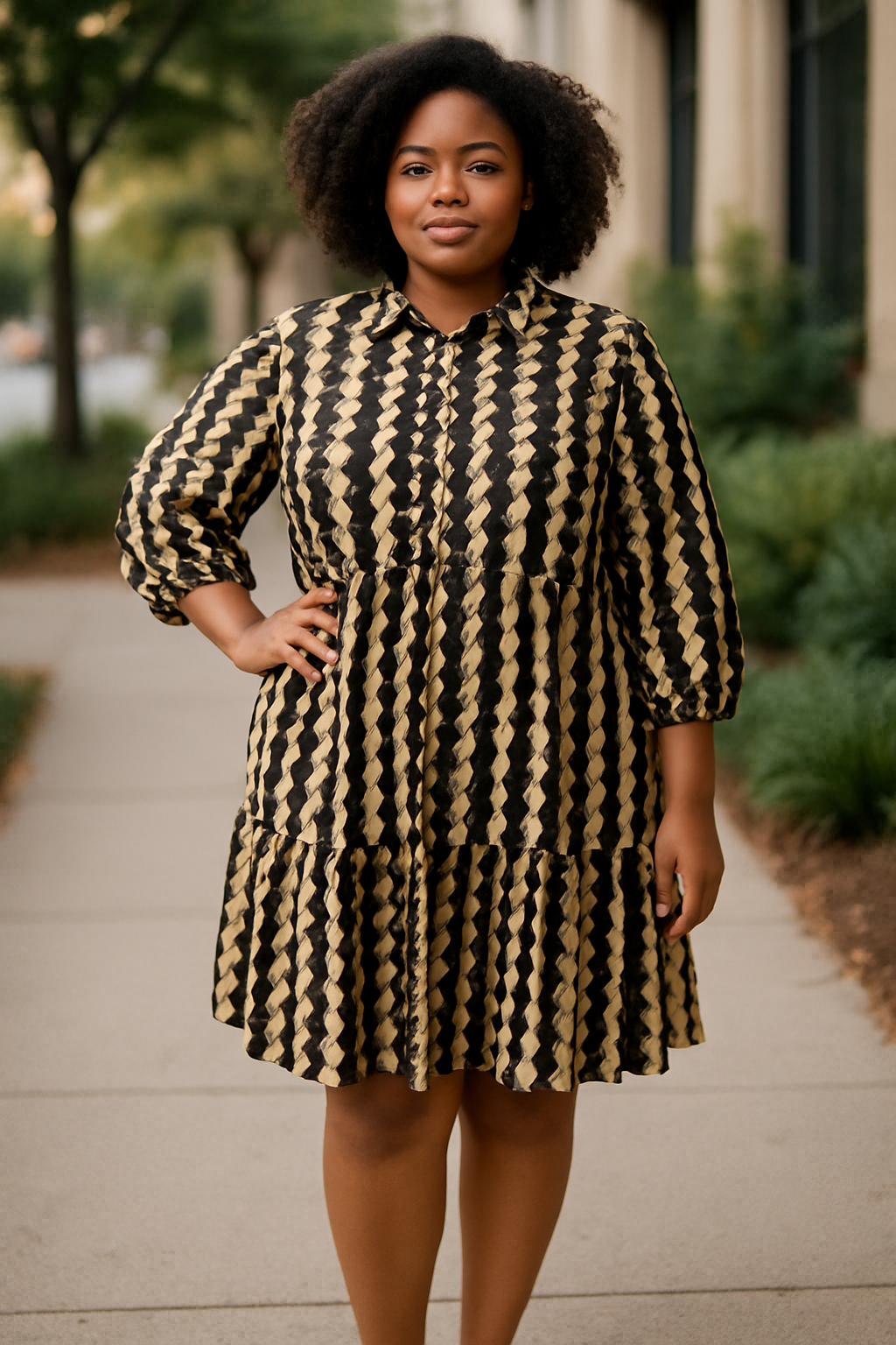 Cassee’s Geometric Pattern Dress (2x)