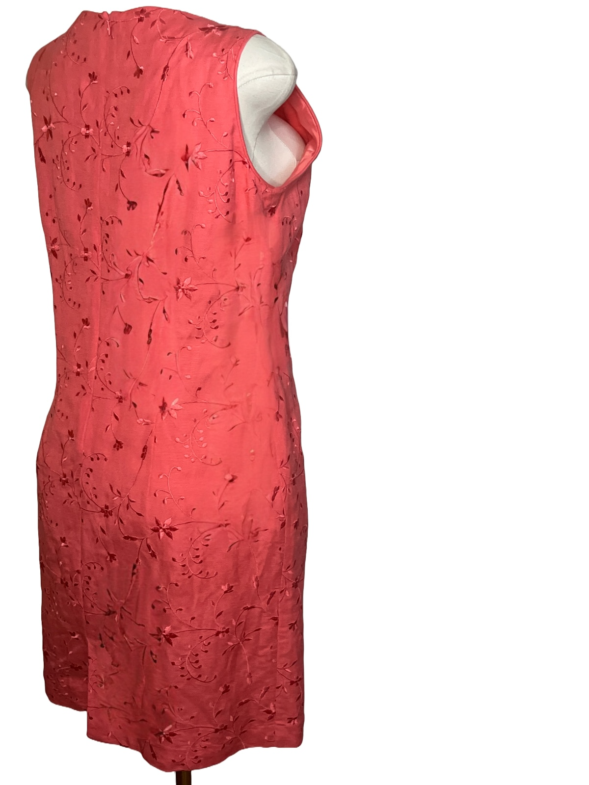Brighten Your Look with Our Orange Linen-Rayon Sleeveless Dress – Lightweight, Breathable, Perfect for Summer(Size 14)