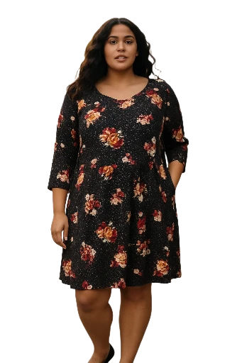 Torrid- Floral Black Dress (size 2x)