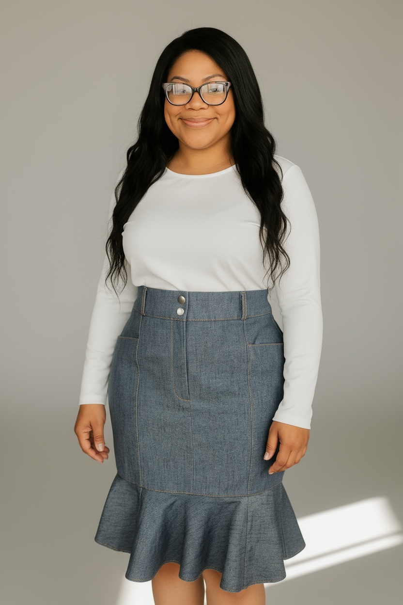 Carol Wren- Denim Skirt (size 14)