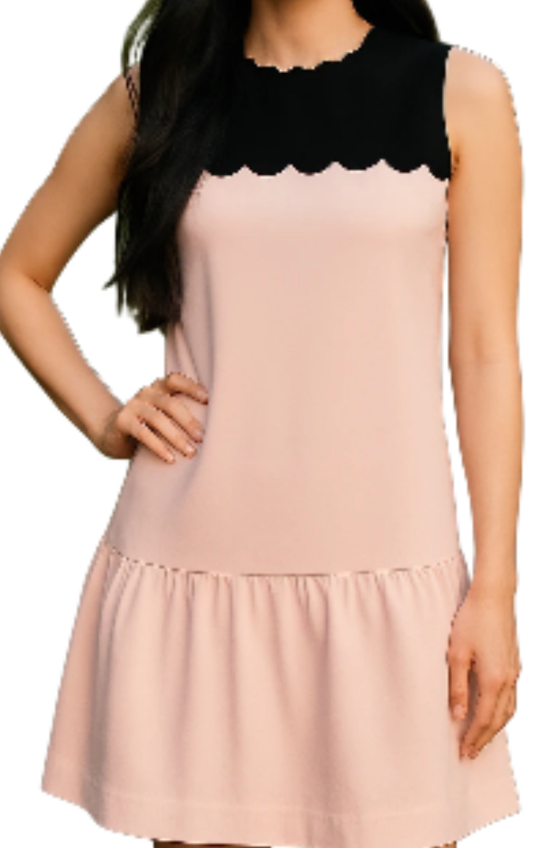 Sleeveless Two-Tone Dress