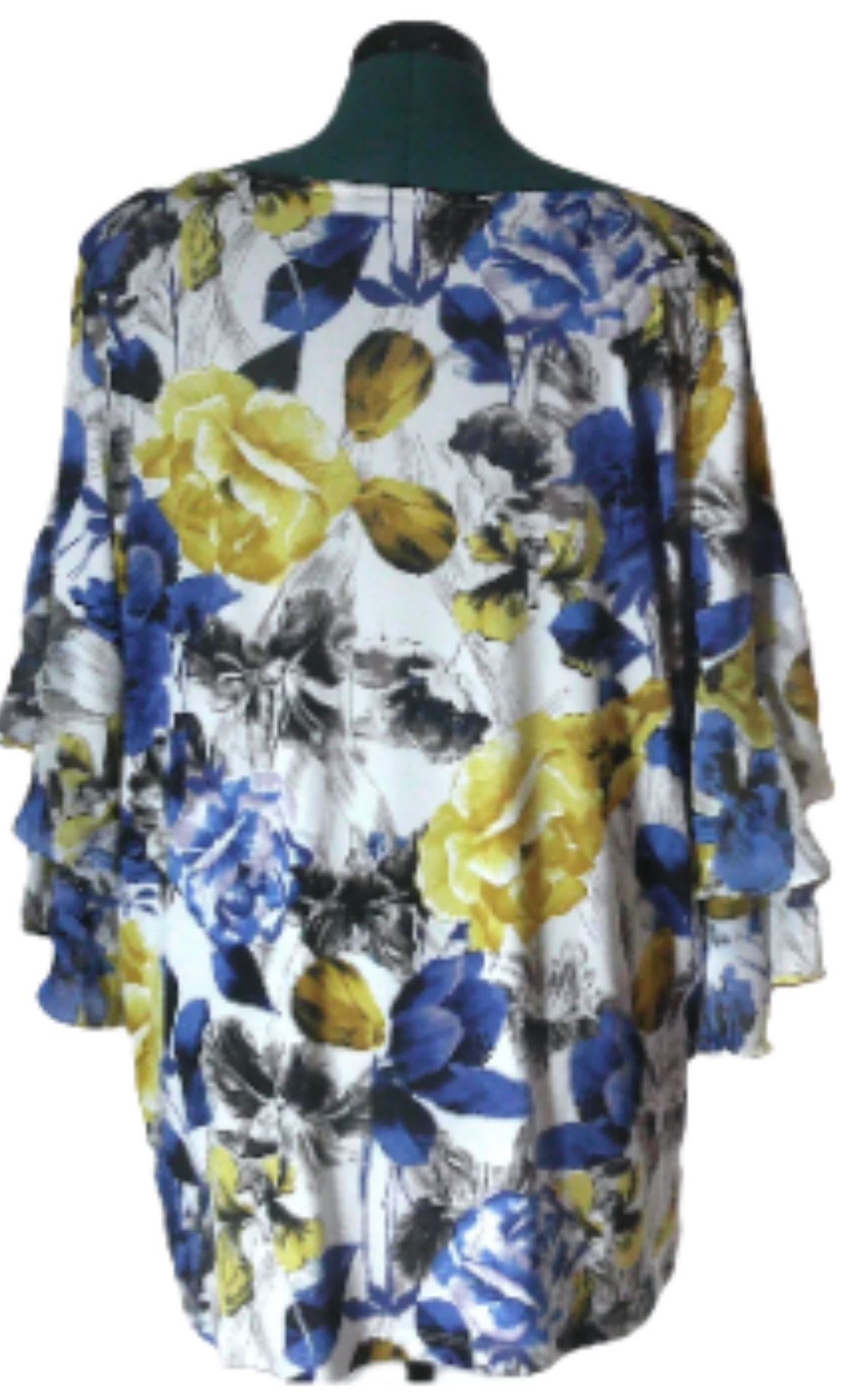 Floral Print Pull Over Blouse (Size 2X)