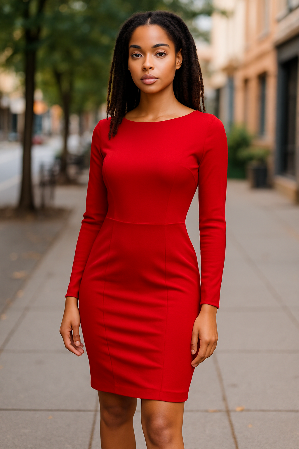 Limited -Red Long Sleeve Dress (size 2)