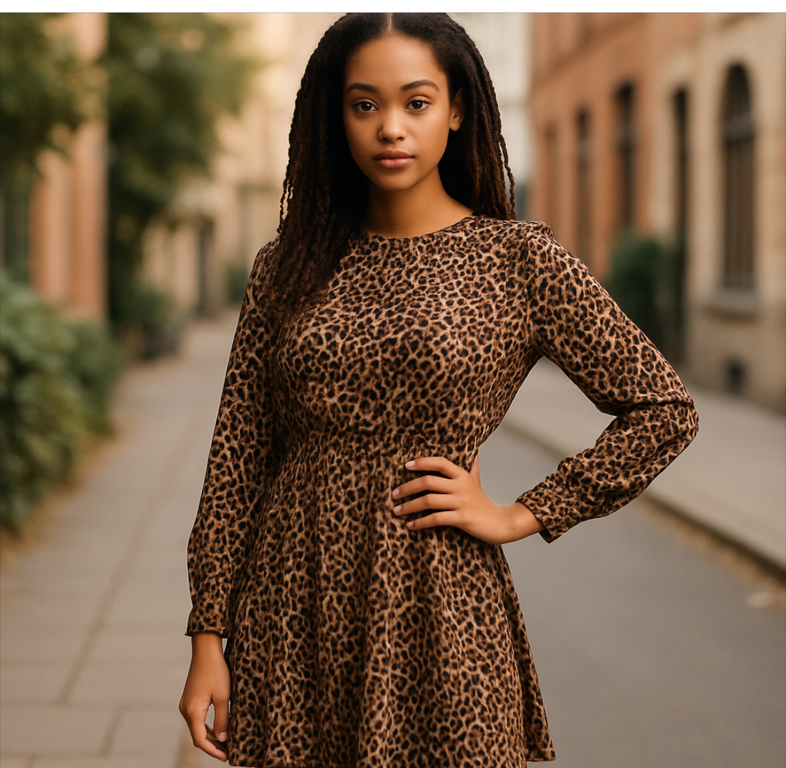 H&M- Leopard Print Dress