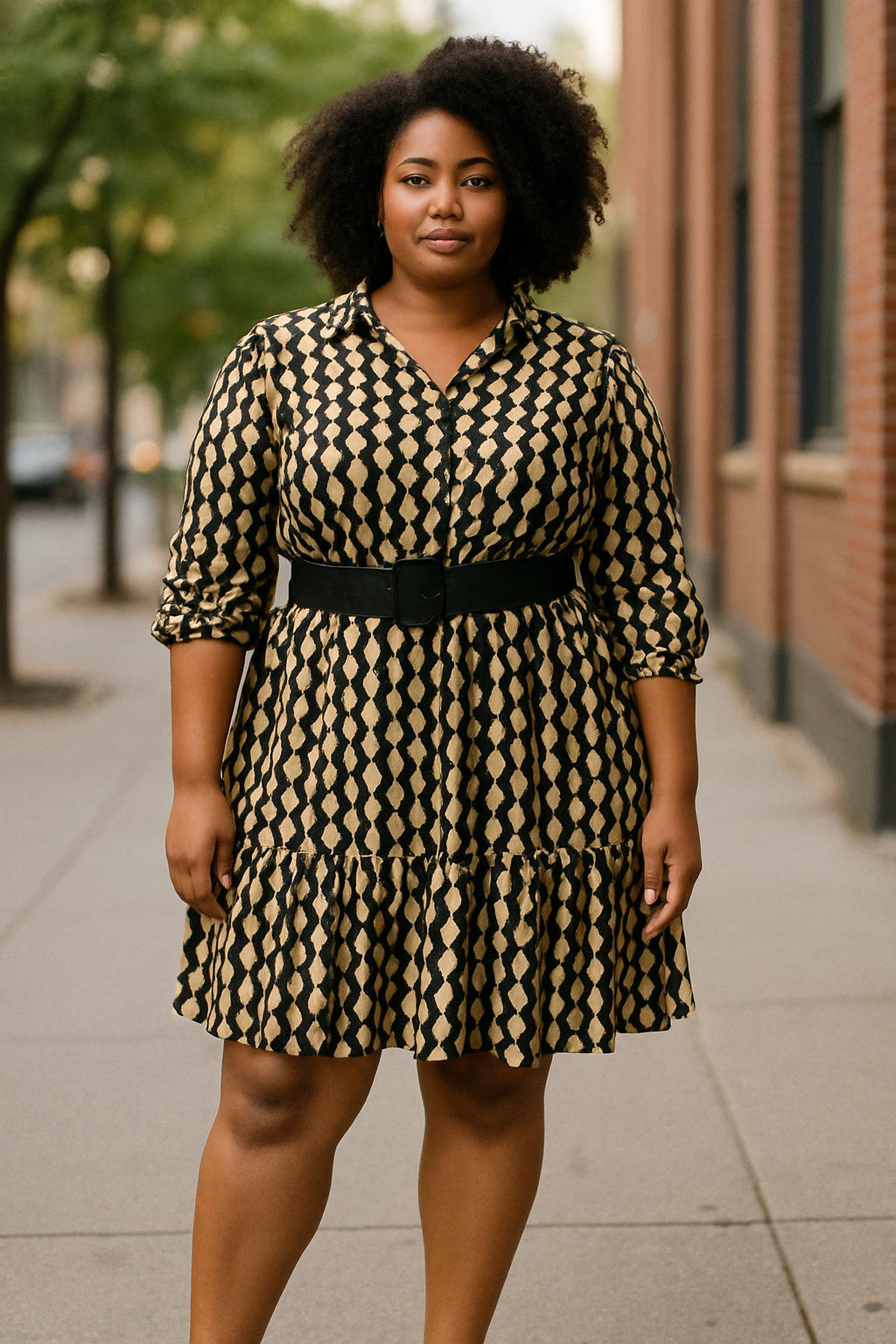 Cassee’s Geometric Pattern Dress (2x)