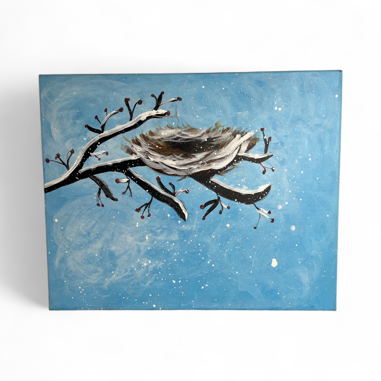 Hand-painted Bird Nest Wall Art