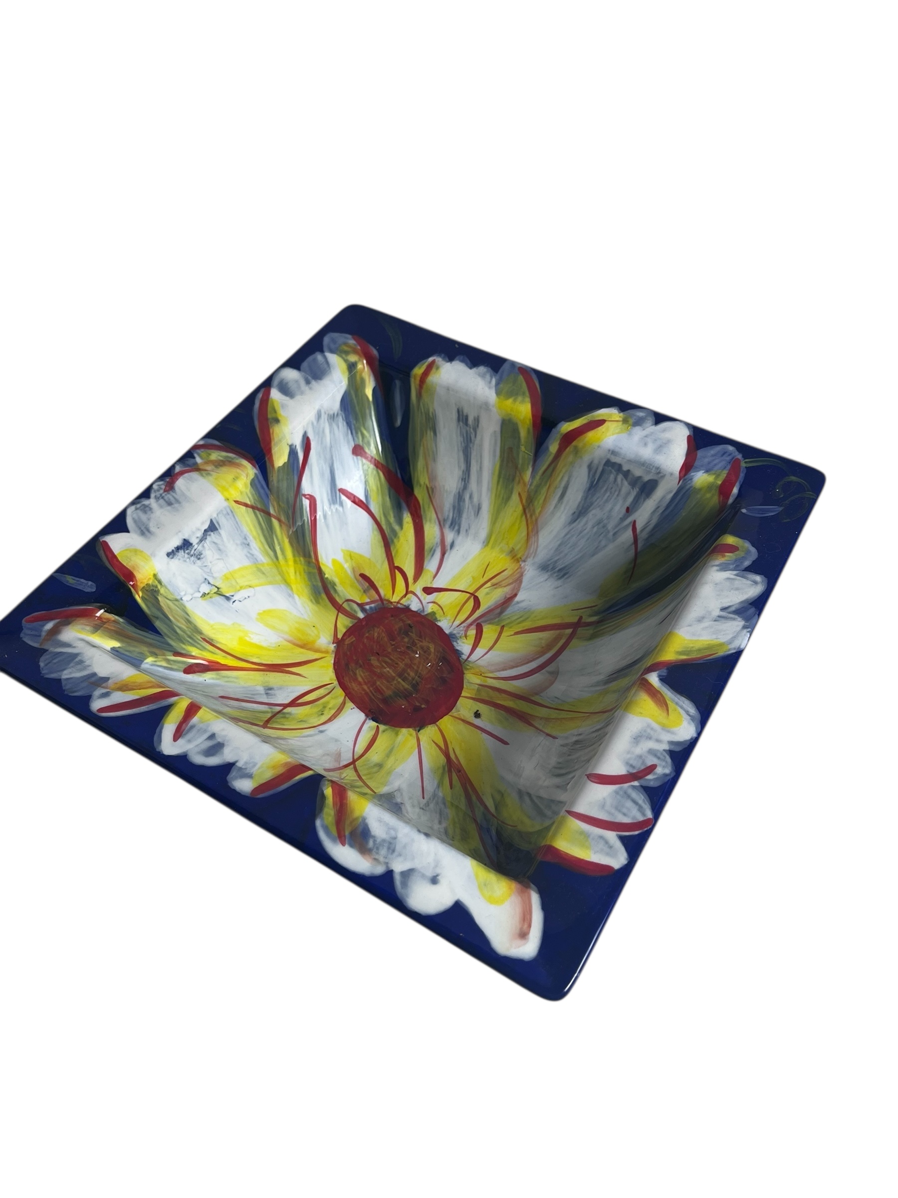 Hand-painted Ceramic Square Bowl