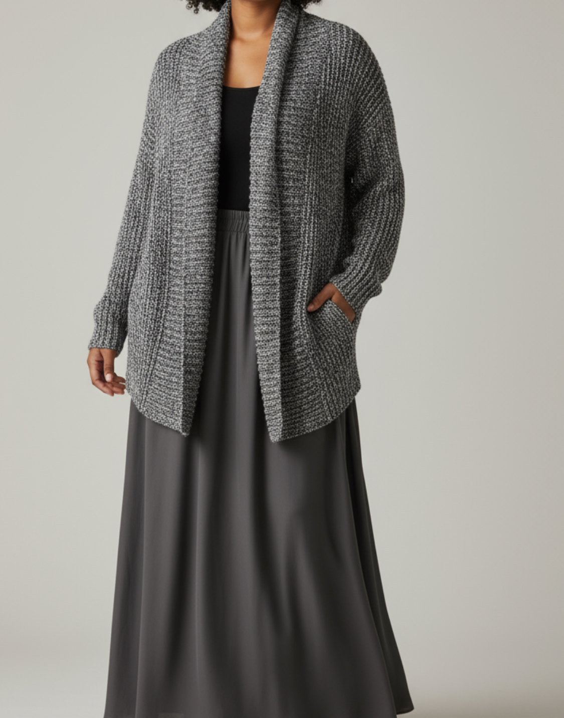 Avenue- Gray Knit Cardigan (size 22/24)