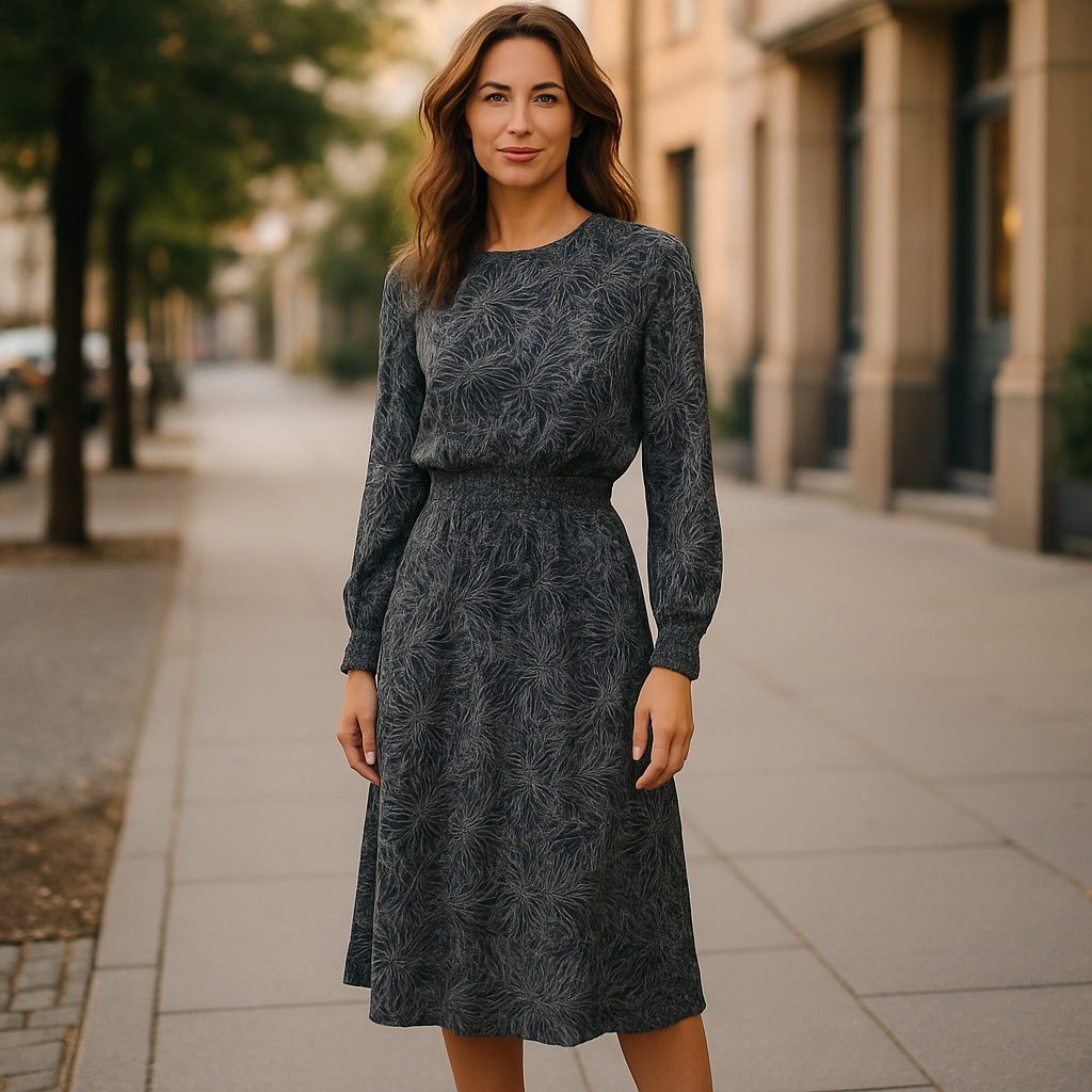  Elegant Black Floral Sheer Dress (size M)