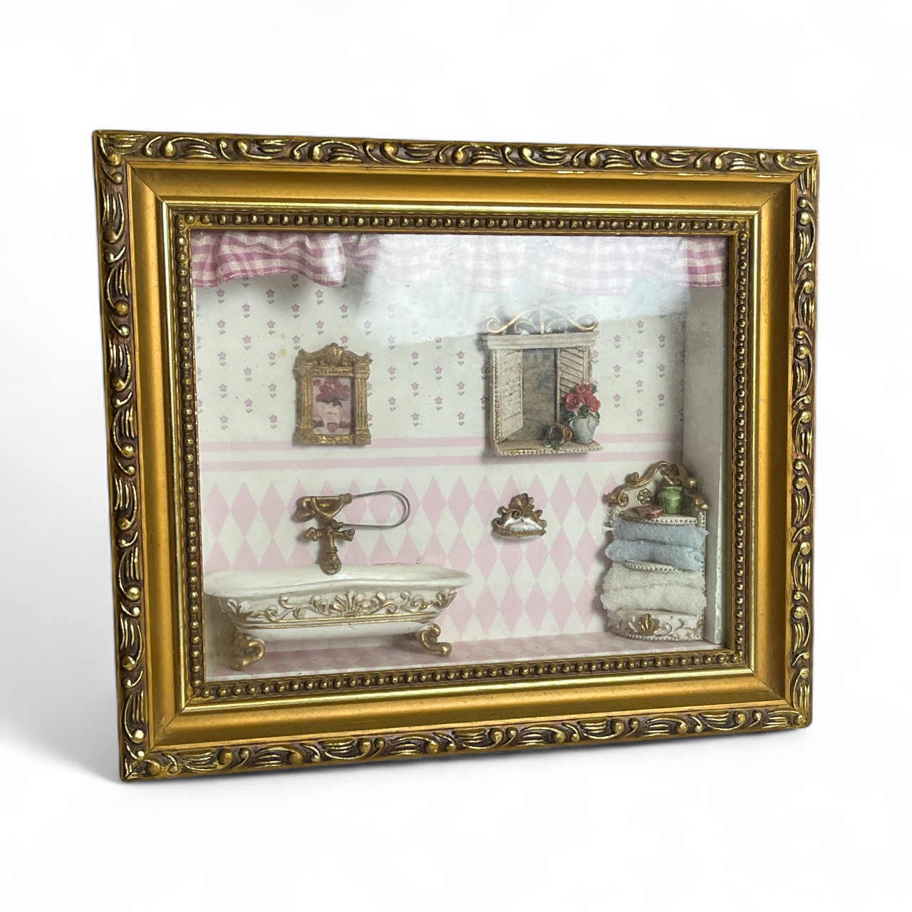Miniature Bathroom Shadow Box(set of 2)