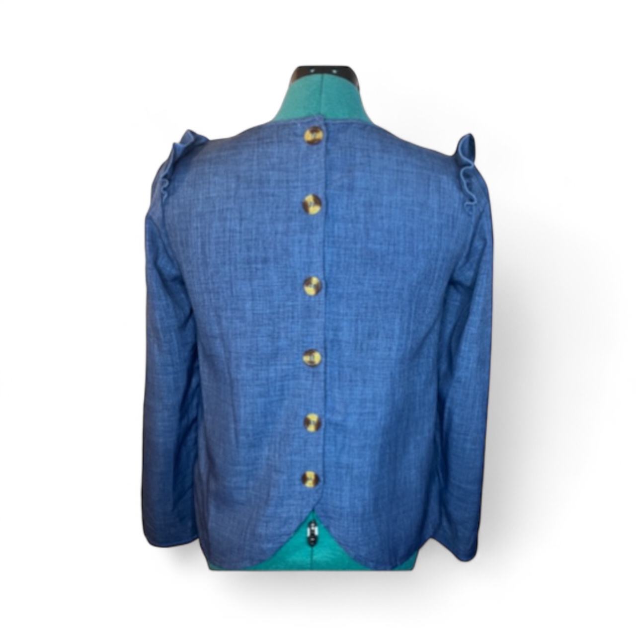 SHEIN- Blue Denim Blouse