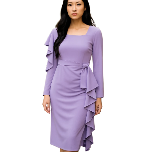 SHEIN- Elegant Lavender Dress (size 12)