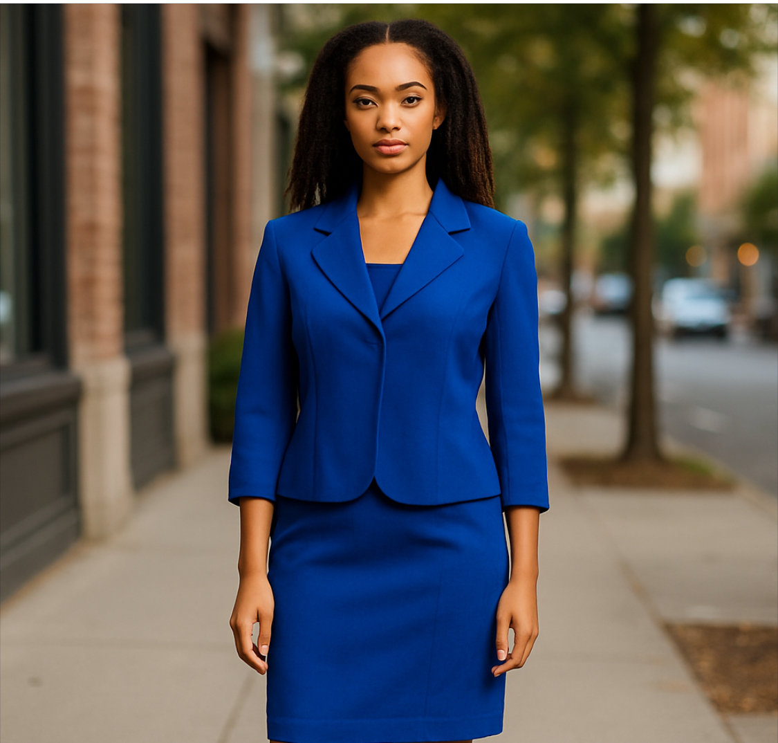Due per Due Veste-Women's Blue Suit Set