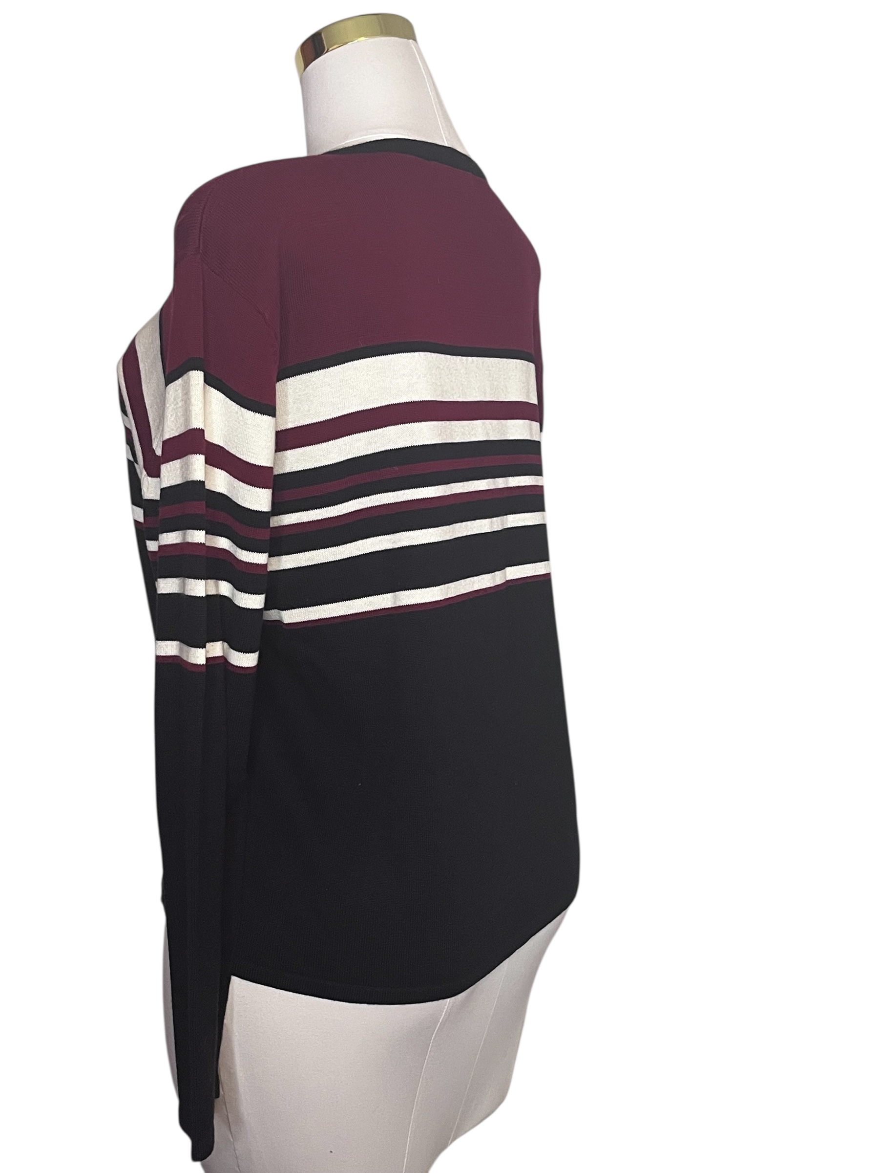 Dress Barn -Striped Button-Up Cardigan-XL