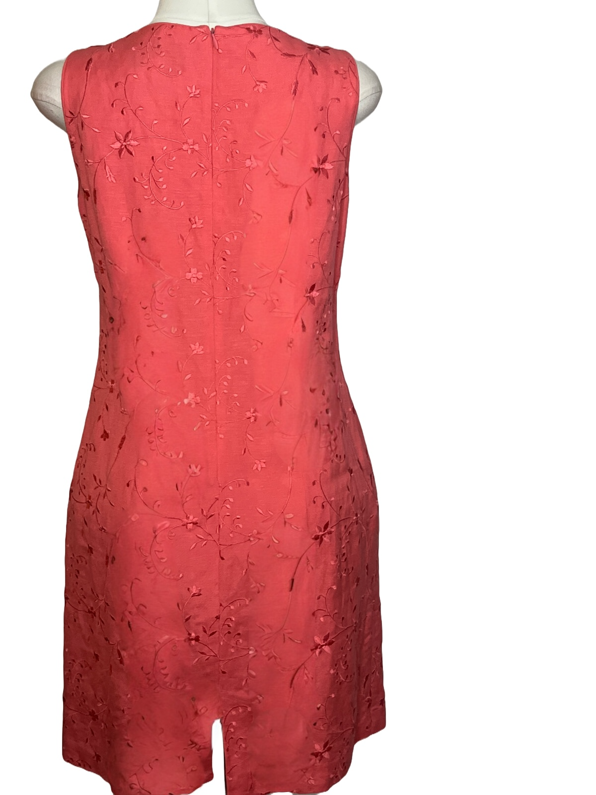 Brighten Your Look with Our Orange Linen-Rayon Sleeveless Dress – Lightweight, Breathable, Perfect for Summer(Size 14)