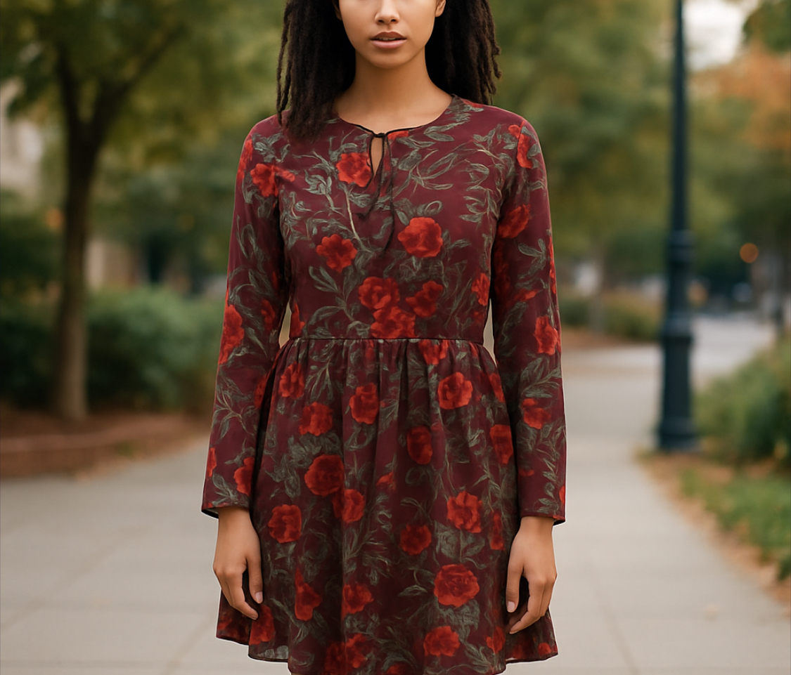 Exhilaration -Floral Print Dress (XL)