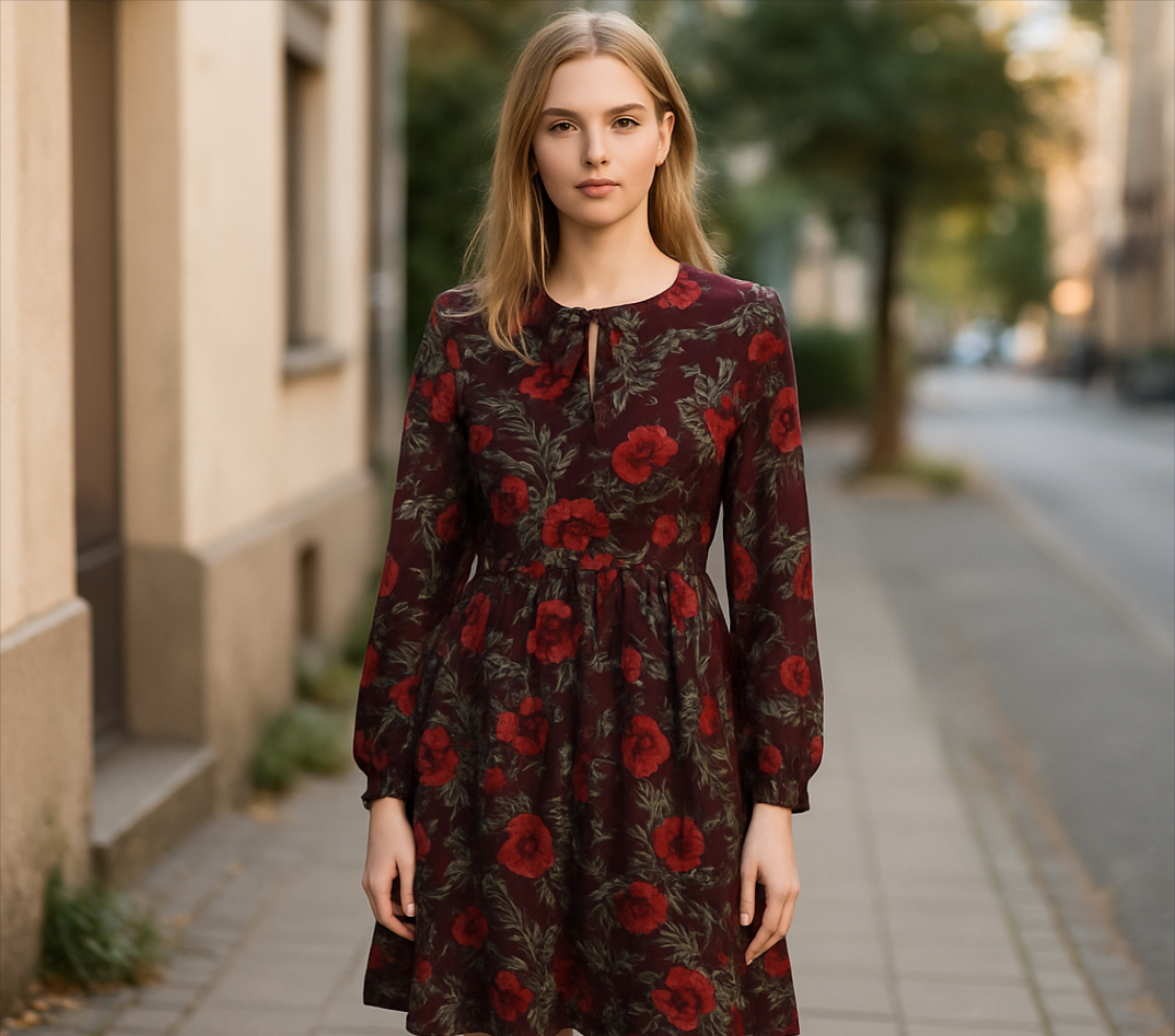 Exhilaration -Floral Print Dress (XL)