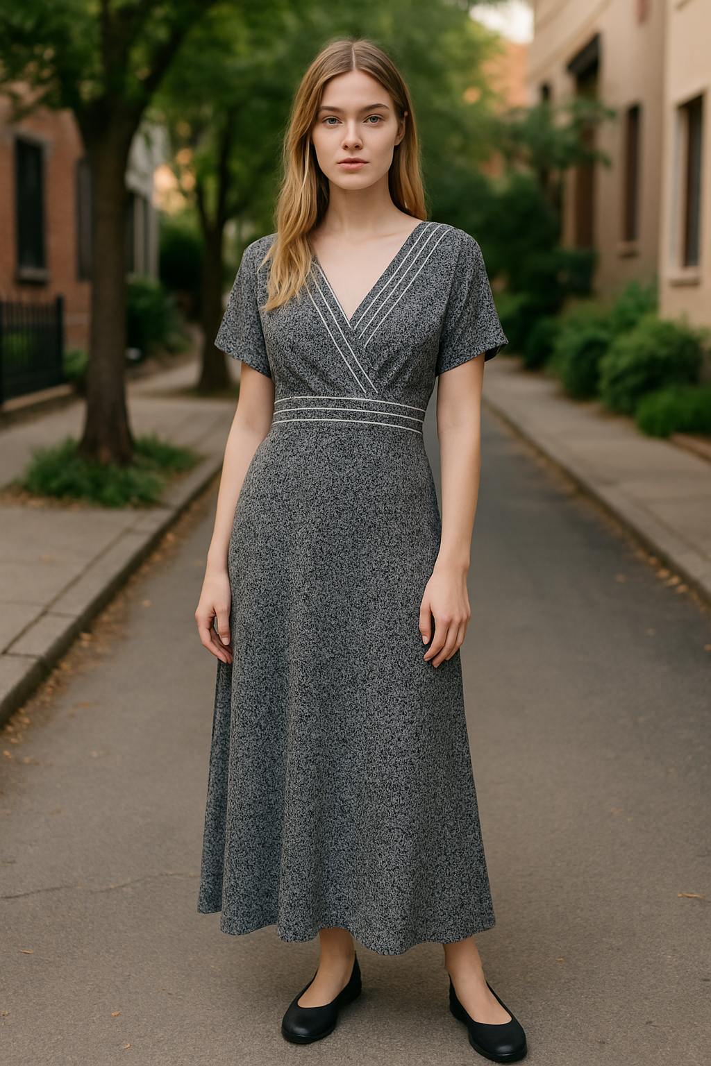 Effortless Elegance: R&K Short Sleeve Maxi Dress (Size 10)