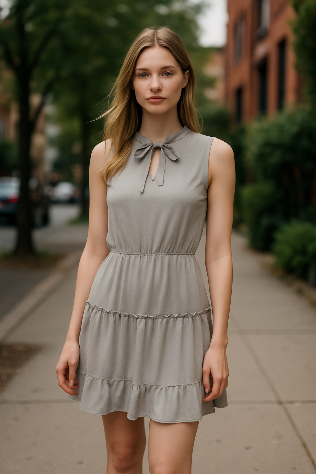 Grey Sleeveless Dress (size M)