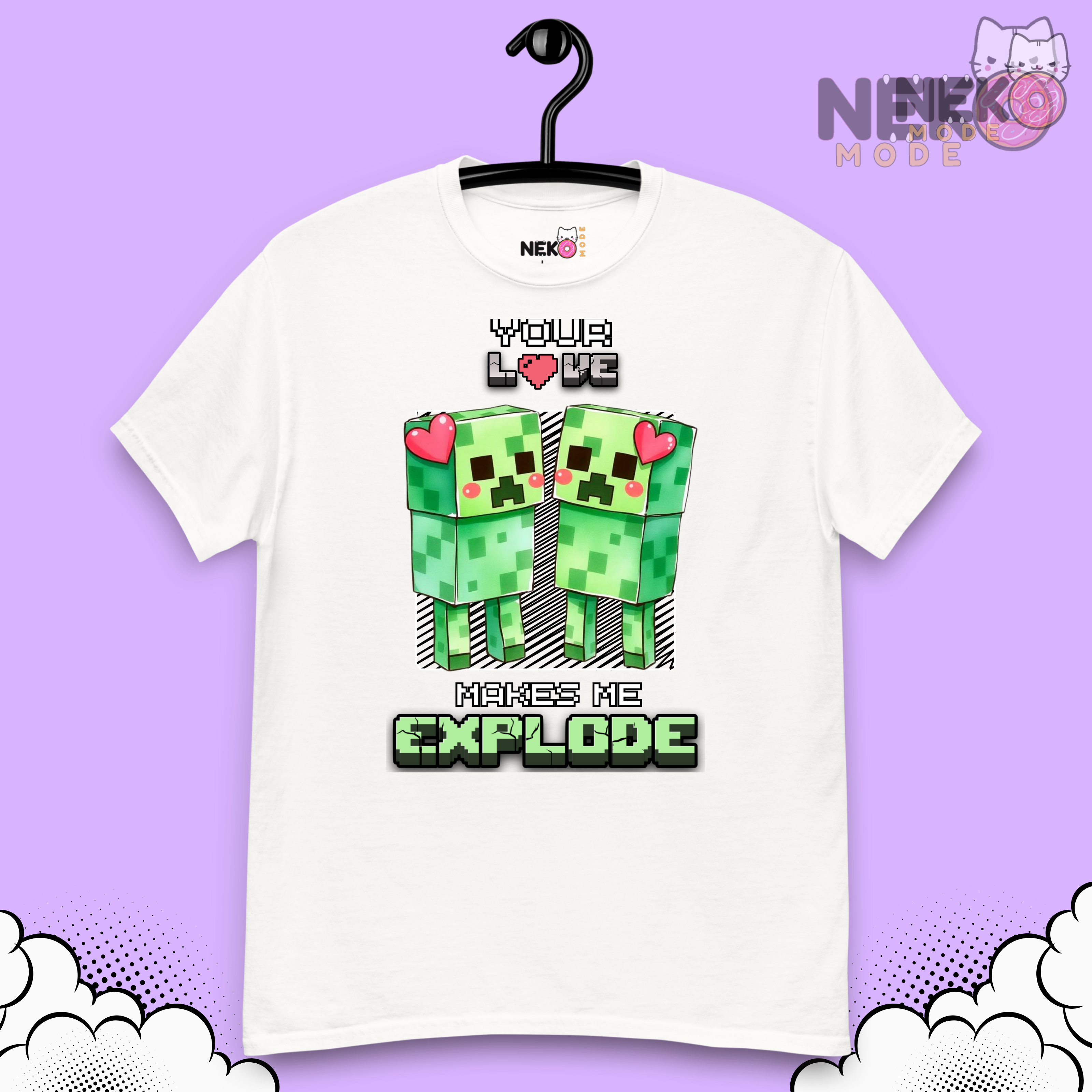 Camiseta de Creeper Minecraft san valentin