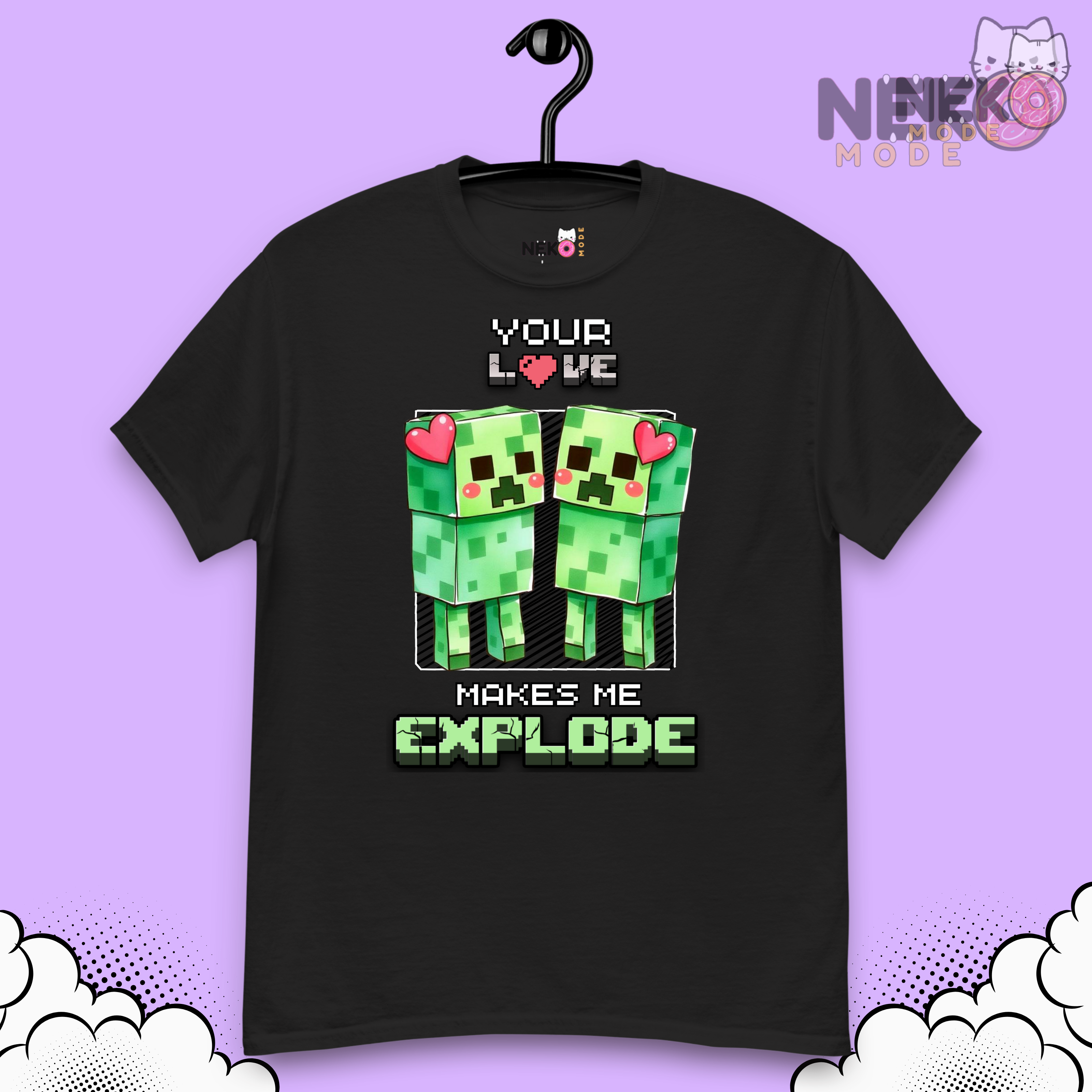 Camiseta de Creeper Minecraft san valentin