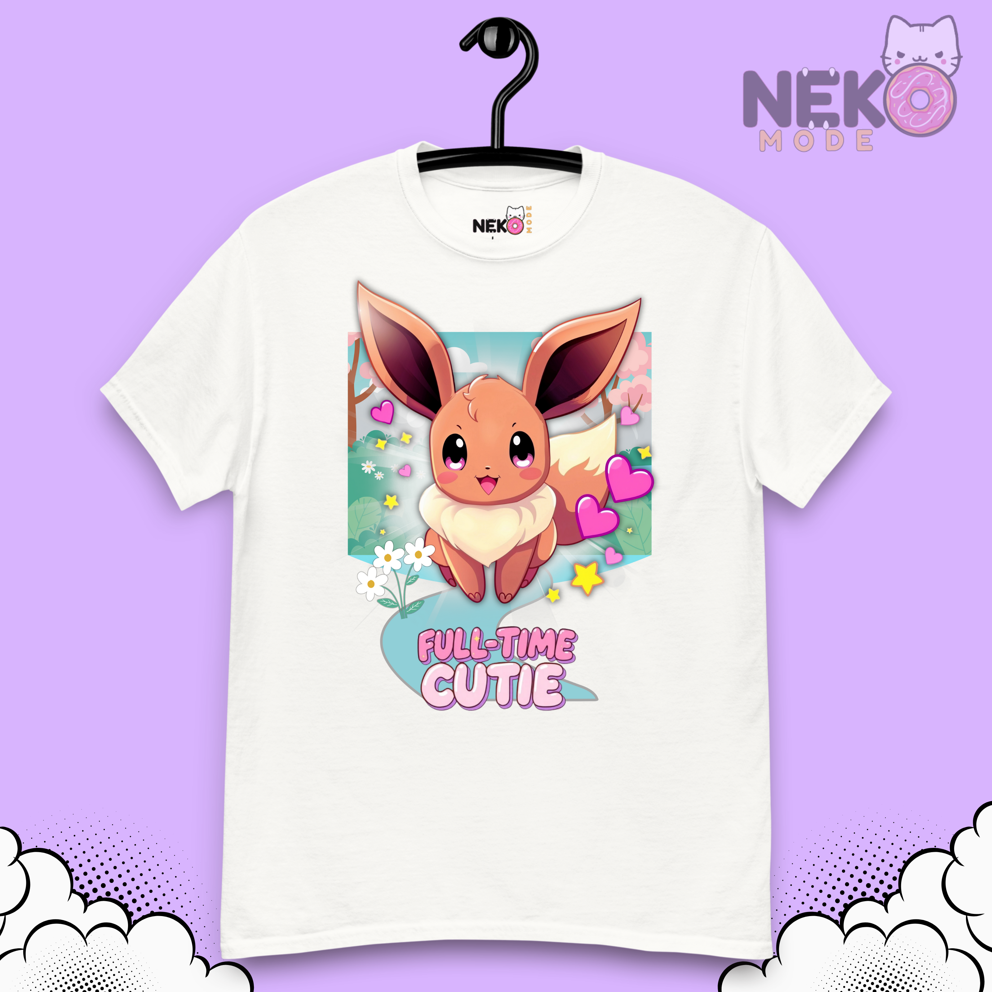 Camiseta con diseño de Eevee "Full time cutie"