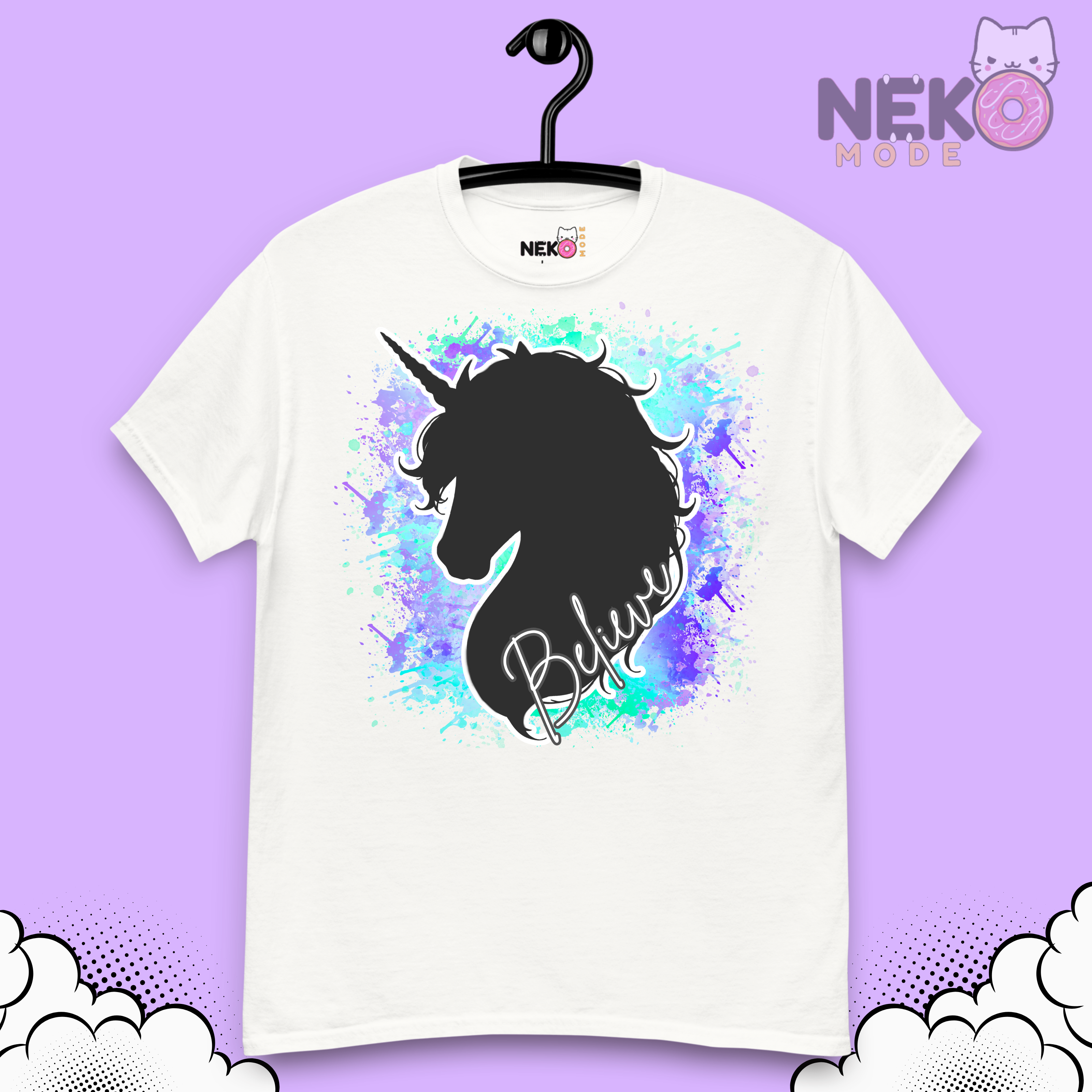Camiseta de Unicornio "dreams come true"