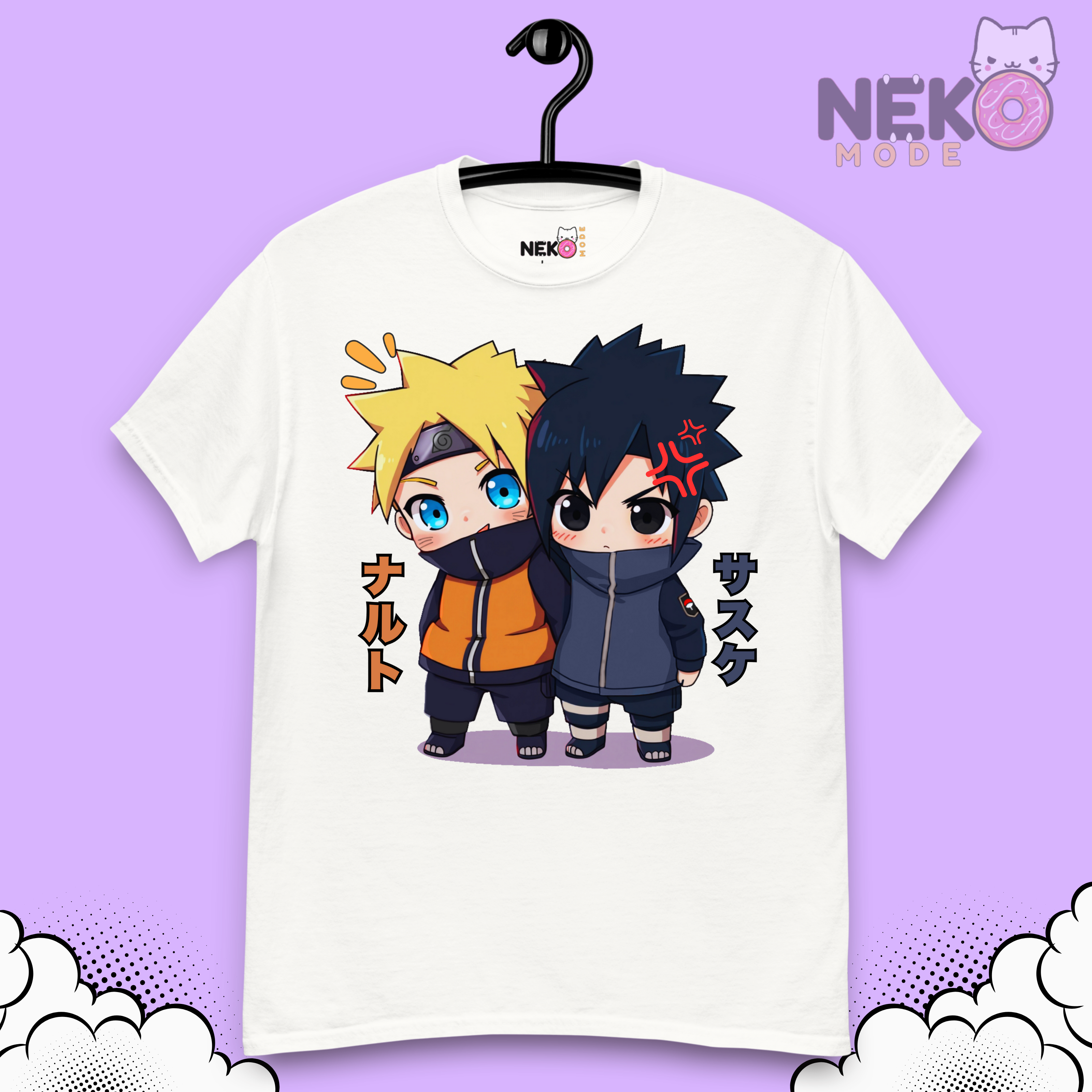 Camiseta de Naruto y Sasuke