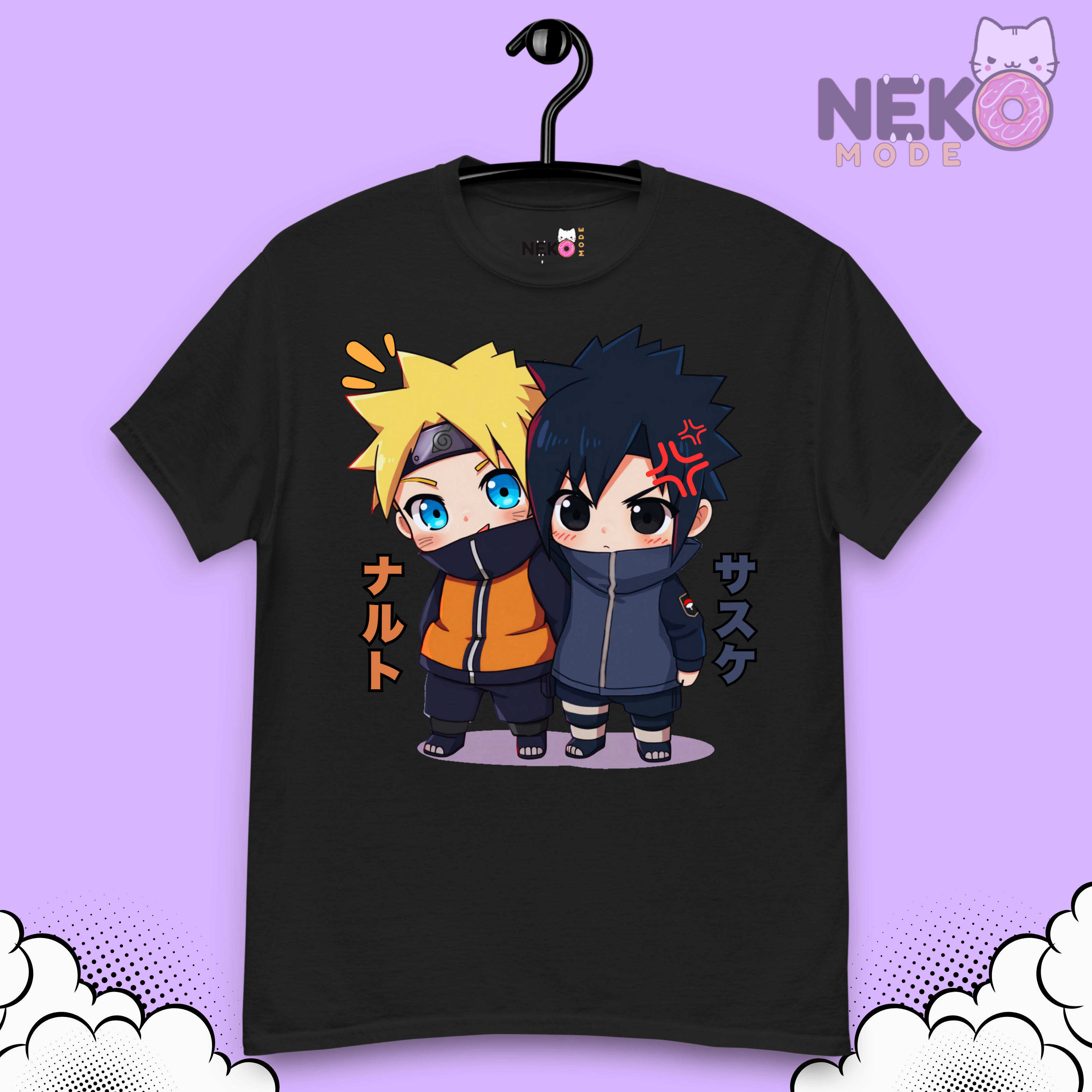 Camiseta de Naruto y Sasuke