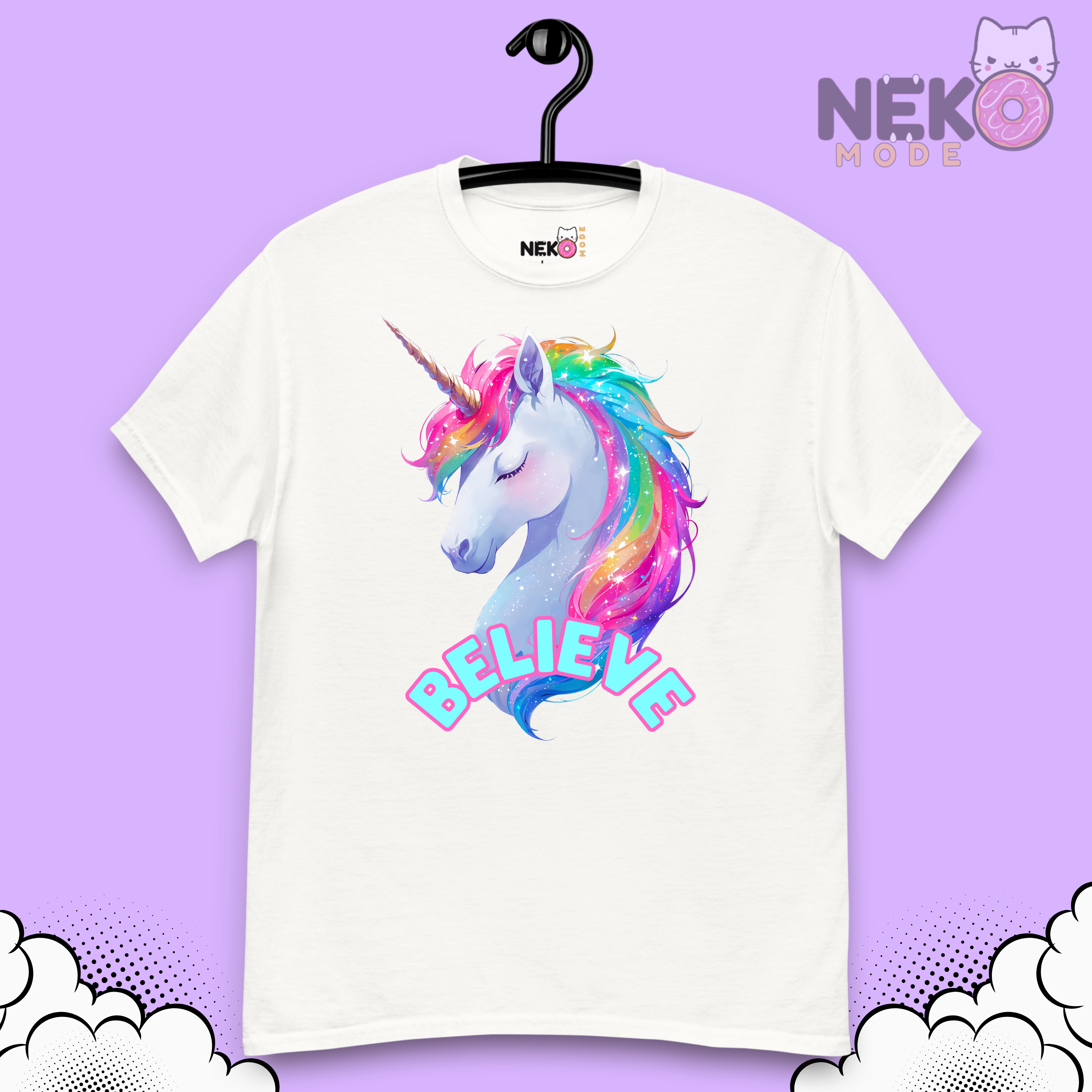 Camiseta de unicornio "dreams come ture"