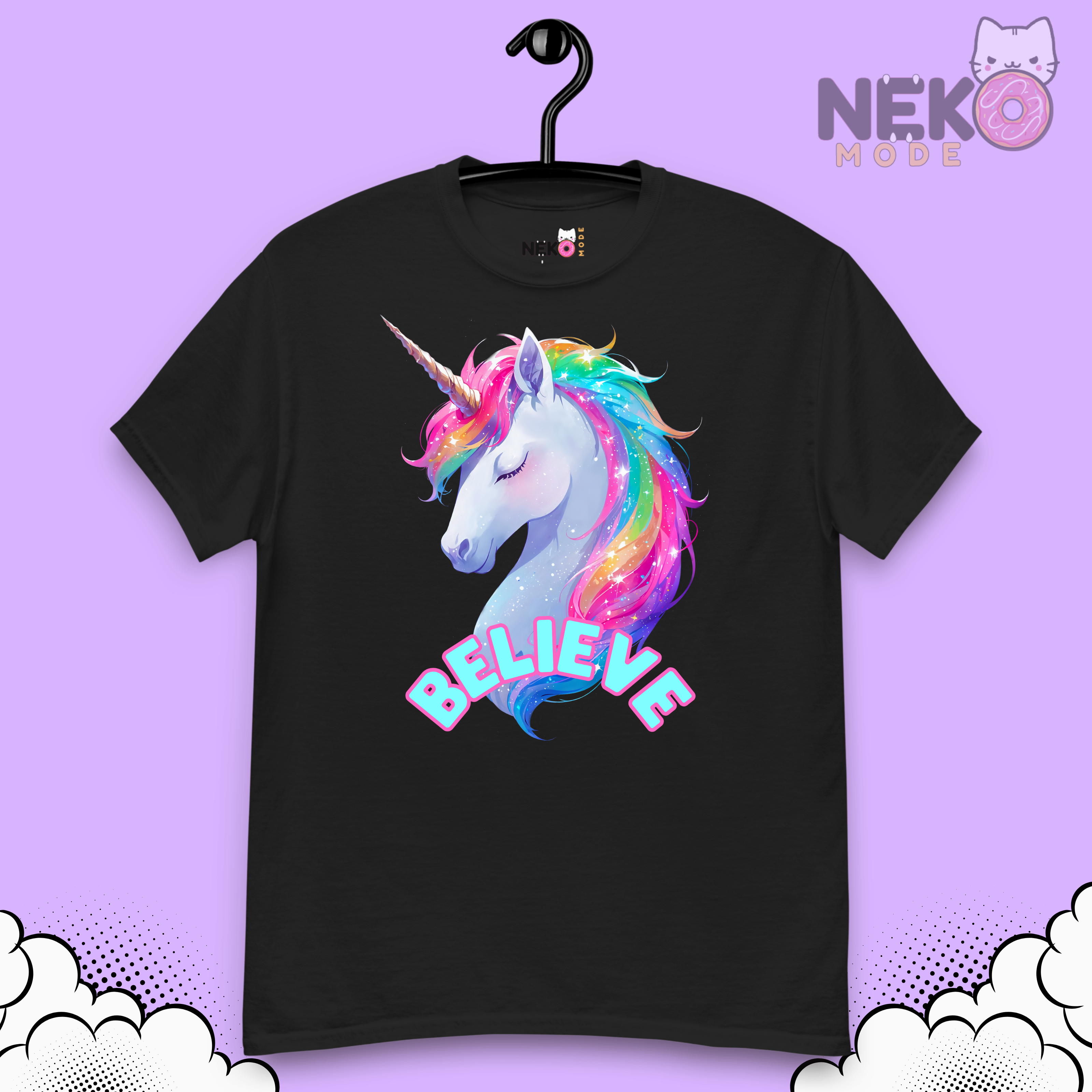 Camiseta de unicornio "dreams come ture"