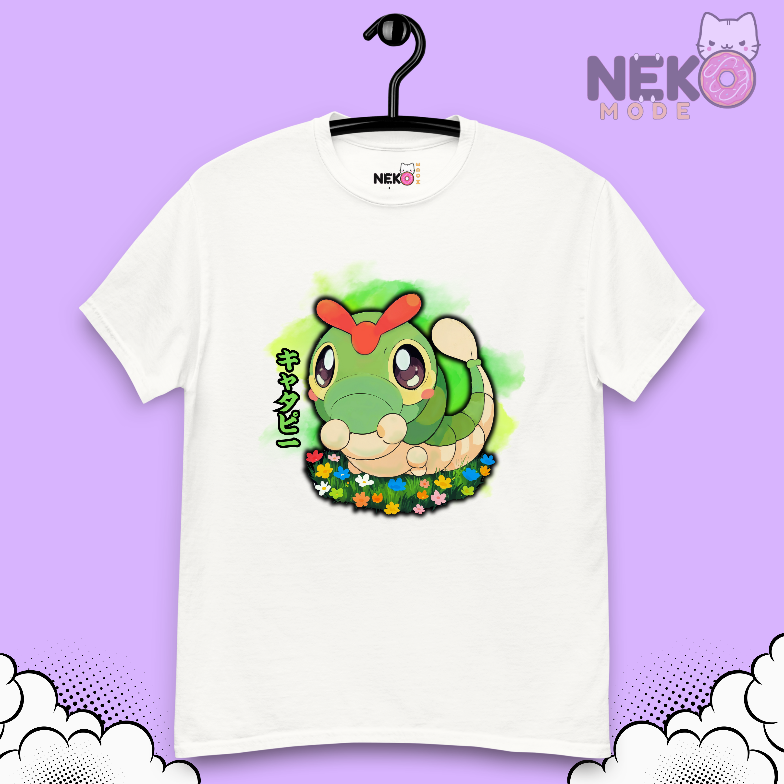 Camiseta con diseño de caterpie