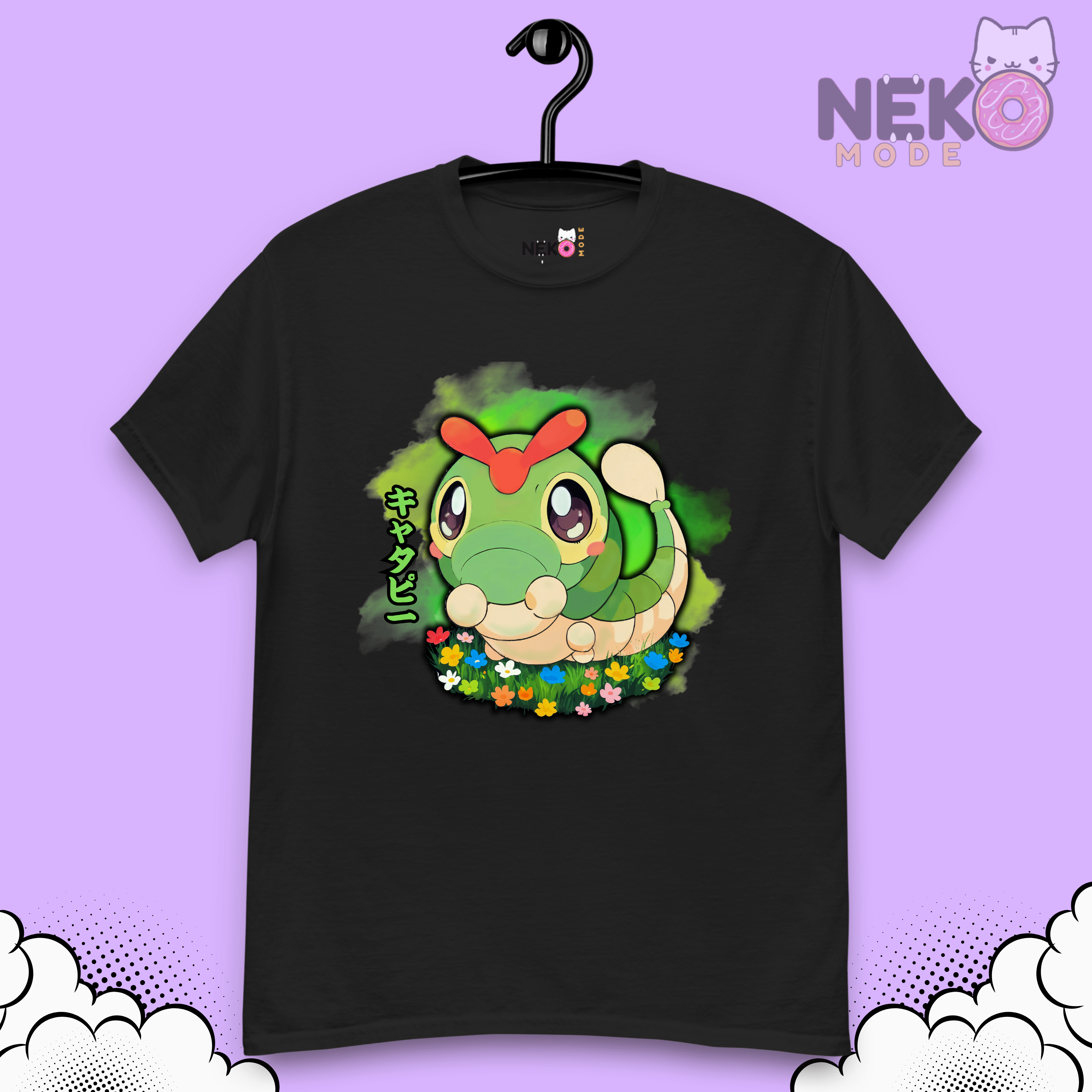Camiseta con diseño de caterpie