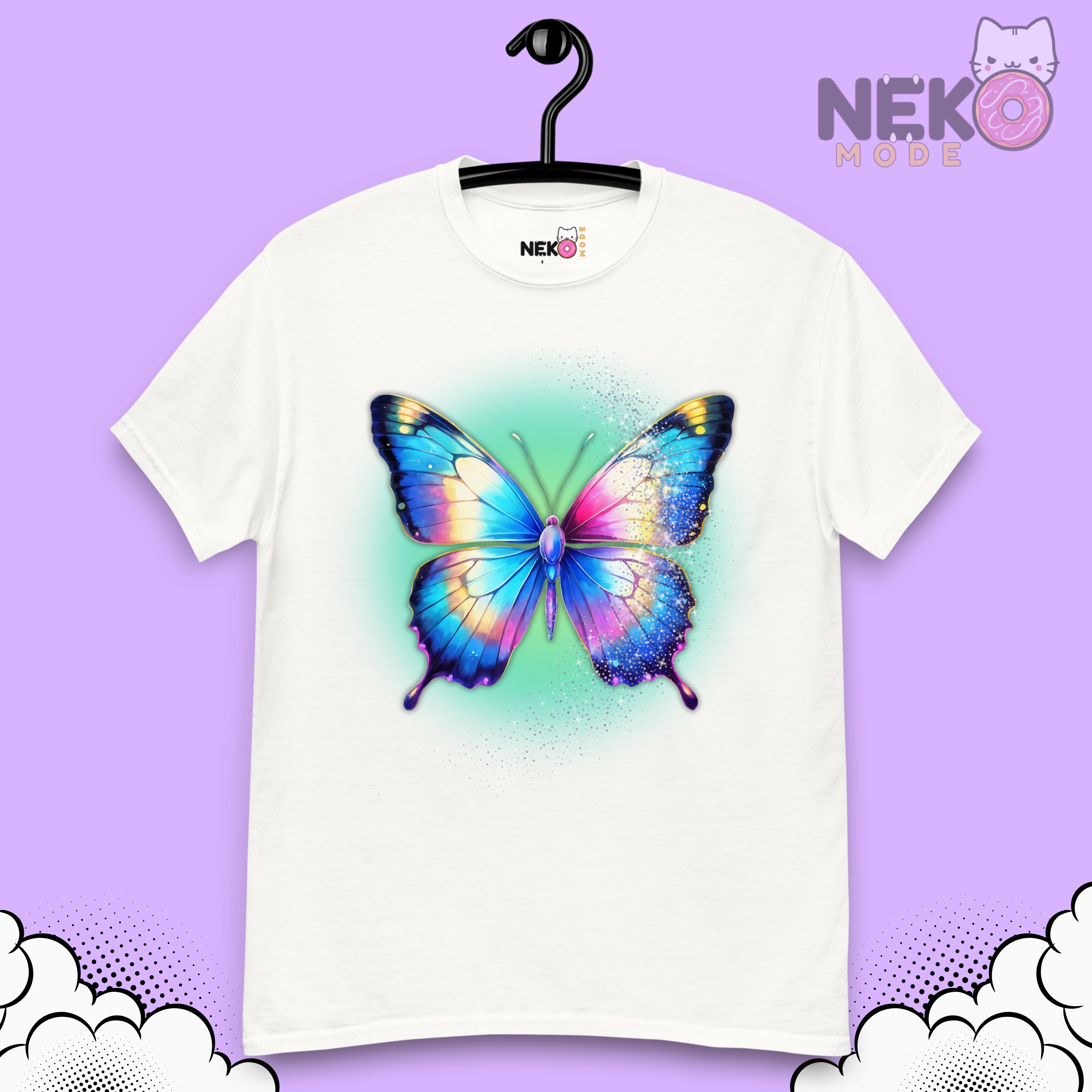 Camiseta con diseño de mariposa "dreams come true"