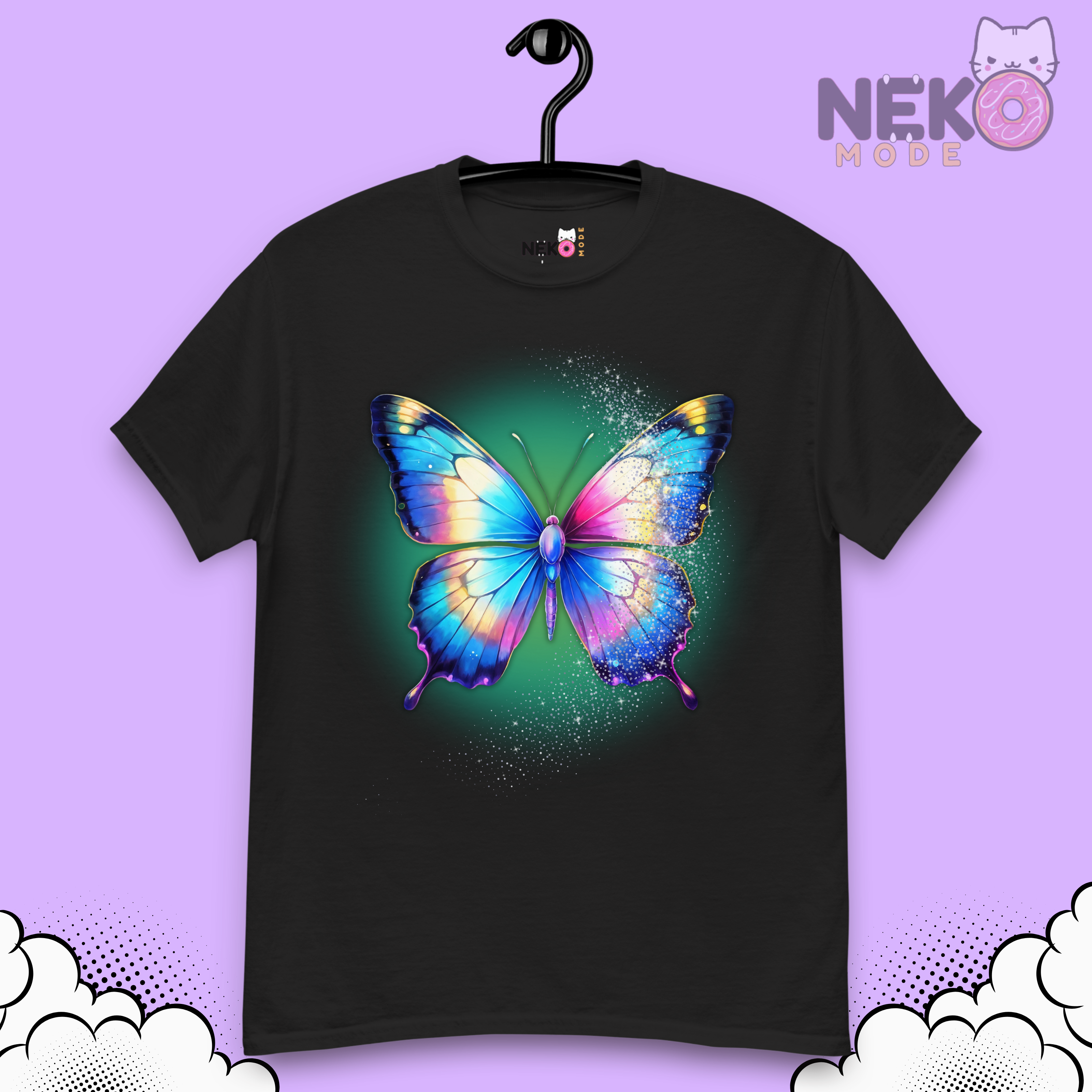 Camiseta con diseño de mariposa "dreams come true"