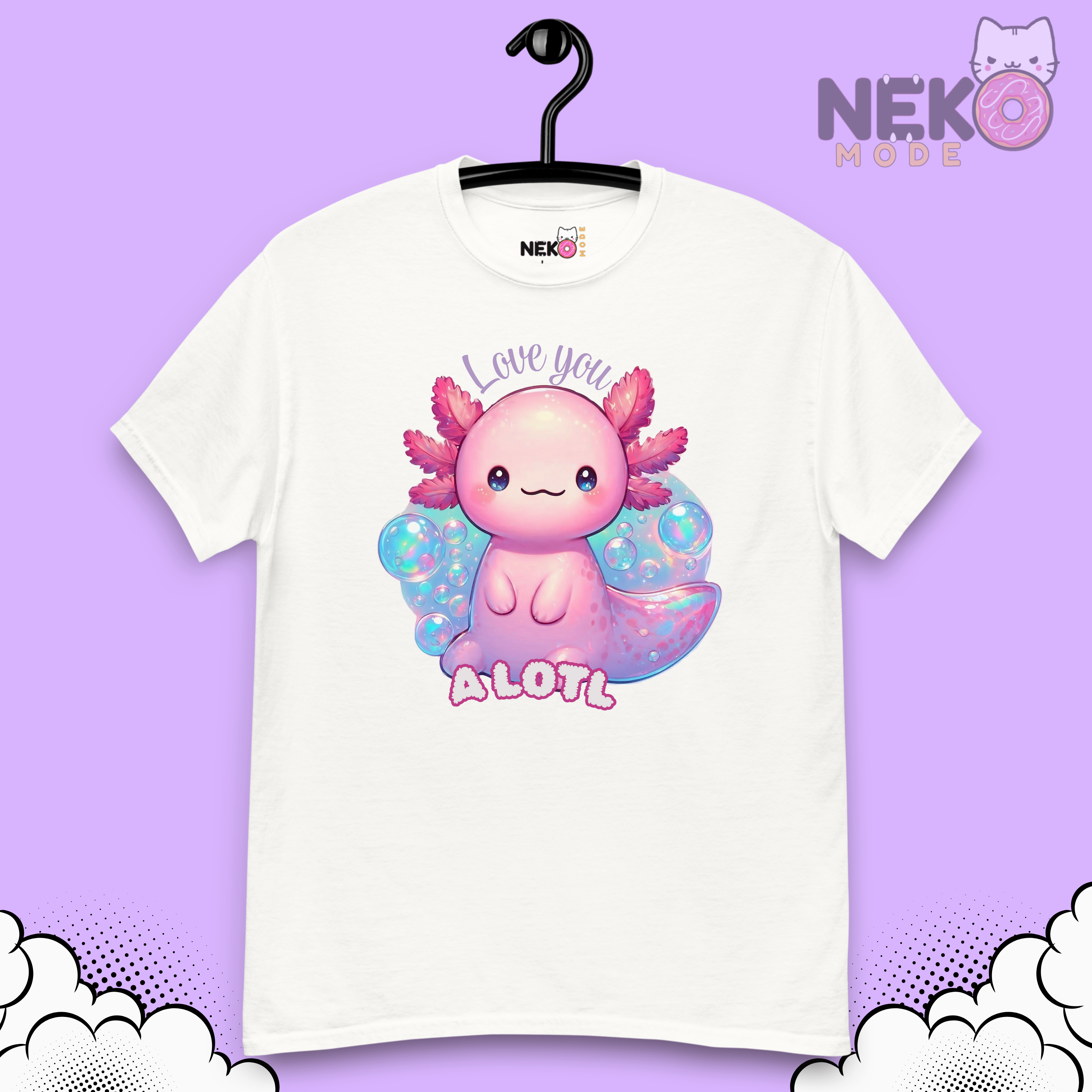 Camiseta con diseño de Axolote "Love you Axolotl"