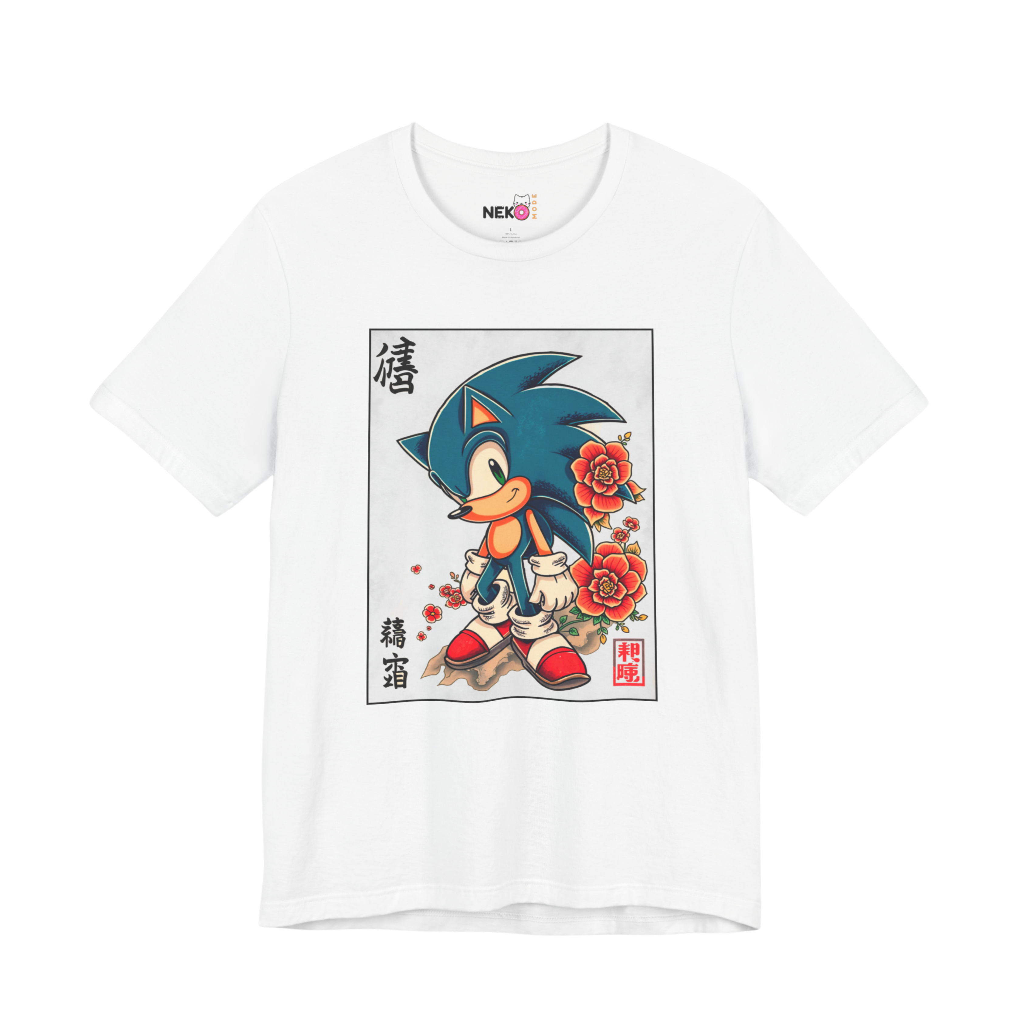 Camiseta con diseño de Sonic arte japones